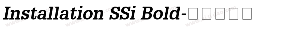 Installation SSi Bold字体转换
